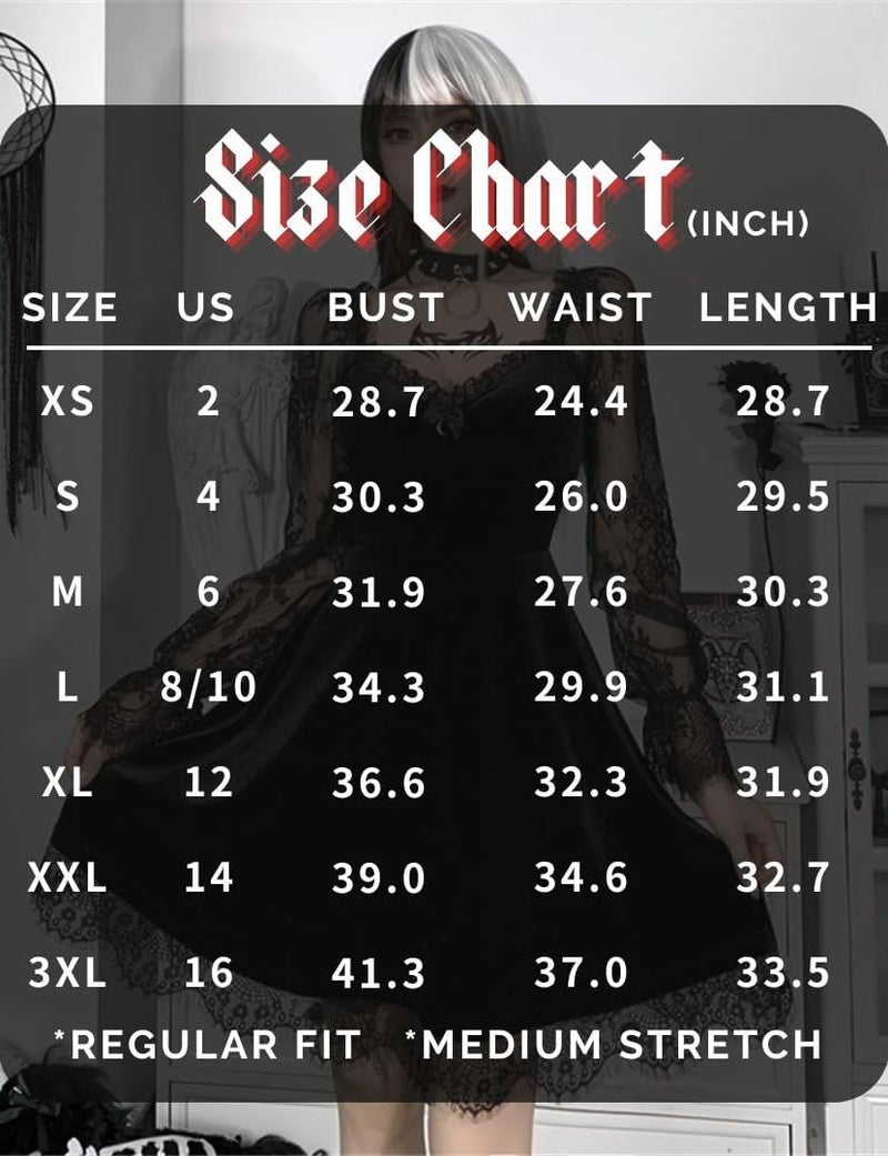 LANSHULAN Store Lace Long Sleeve Dress Black Draped Bodycon Goth Vintage Dresses Clothes - Image 5